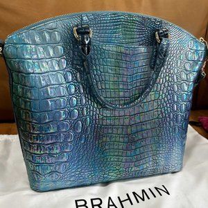 Brahmin Large Duxbury Satchel Blue Topaz Melbourne